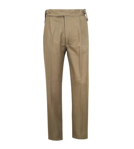 Khaki ECC trousers for defense forces, front view