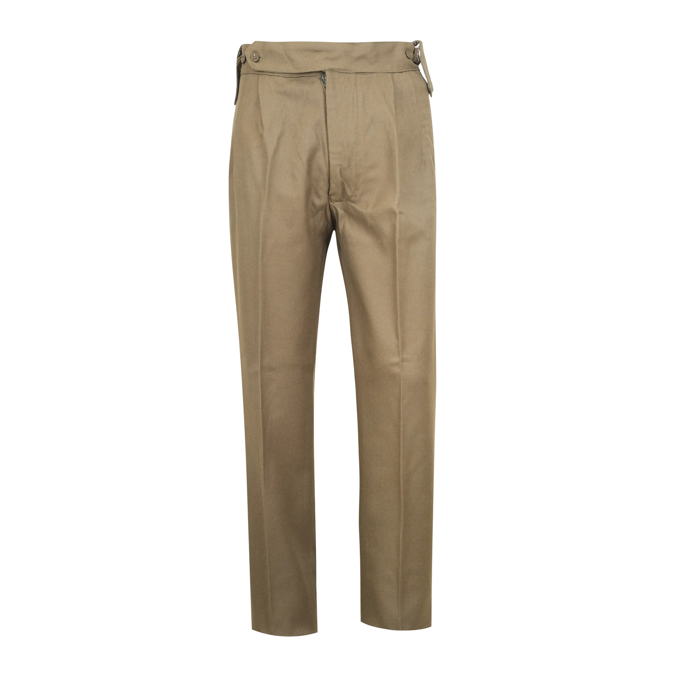 Khaki ECC trousers for defense forces, front view