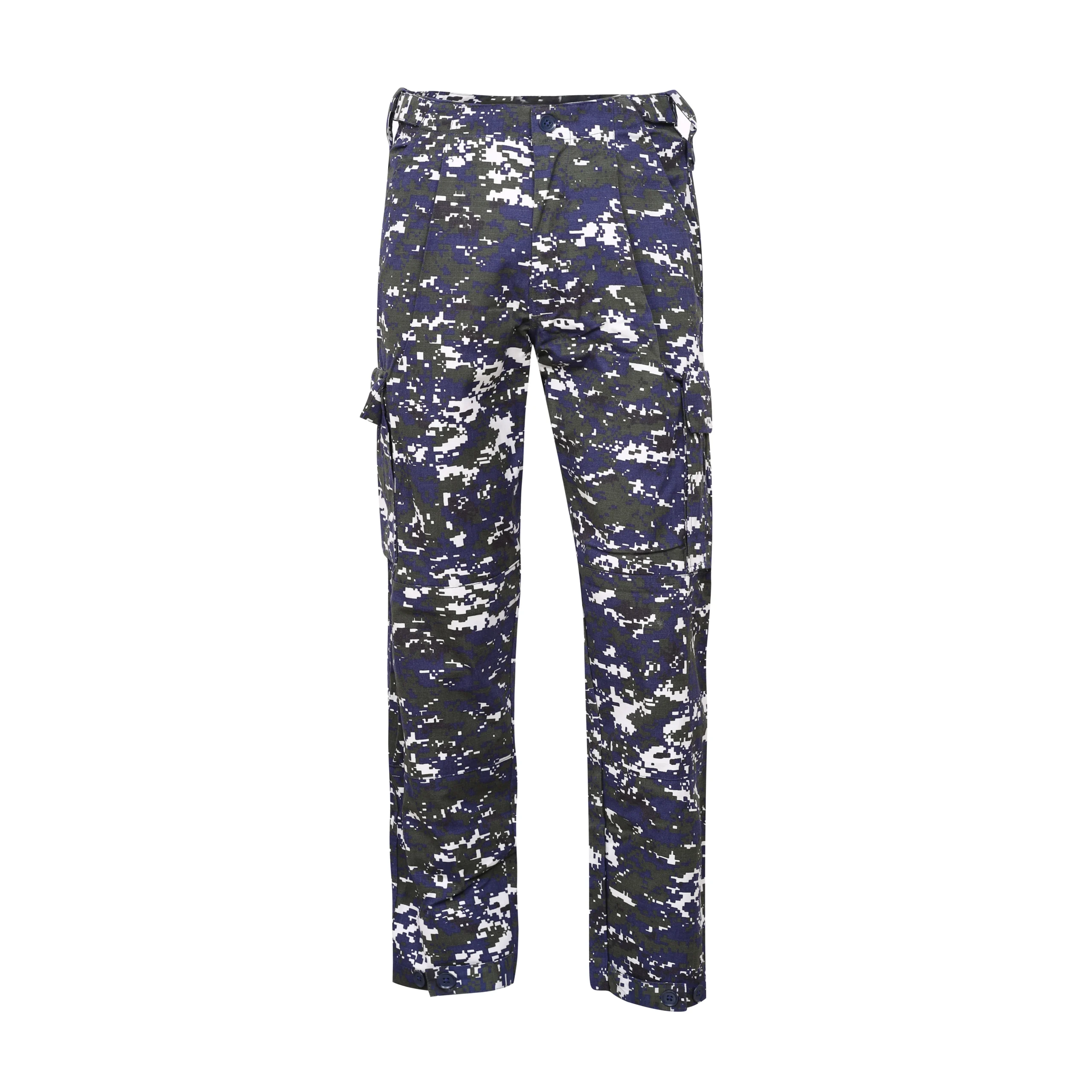 Front view of the Naval Combat Suit Trousers in digital camouflage, built for excellent maneuverability.