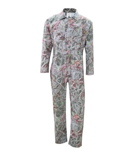 Forest Digital Camo Defence Coverall, 100% cotton FRC 700 fabric, 250 GSM, flame-resistant and antistatic for military and tactical use.
