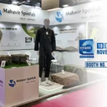Mahavir Spinfab booth 5C 118 at Milipol Paris 2025 showcasing next-gen defence textiles, combat suits, and camouflage nets.