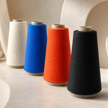 Meta-aramid yarn for heat-resistant protective textiles